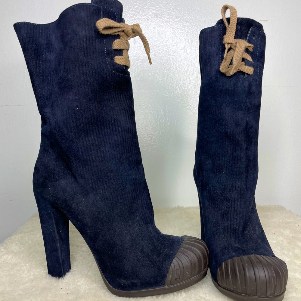Fendi Lace Sky High Booties (39.5)